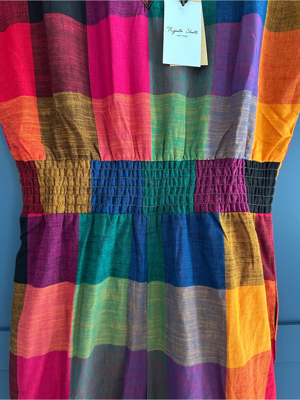 Rujuta Sheth NY Plaid Multicolor Jumpsuit Size Medium - Picture 9 of 11